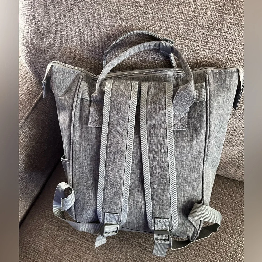 Compact Gray Diaper Bag